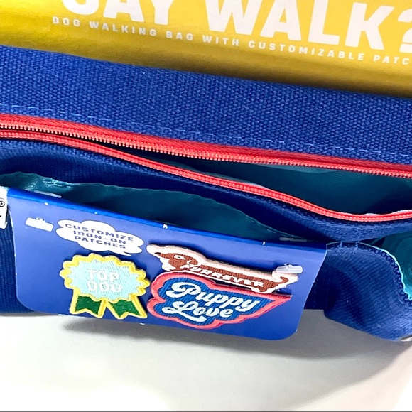 Wild & Woofy Dog Pet Walking Bag Customizable Iron-On Patches W/Adjustable Strap - Picture 10 of 16